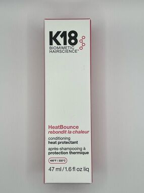 NIB K18 Biomimetic Hairscience  Mini HeatBounce™ Leave-In Conditioner Heat 1.6fl